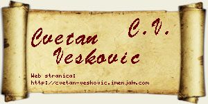 Cvetan Vesković vizit kartica
